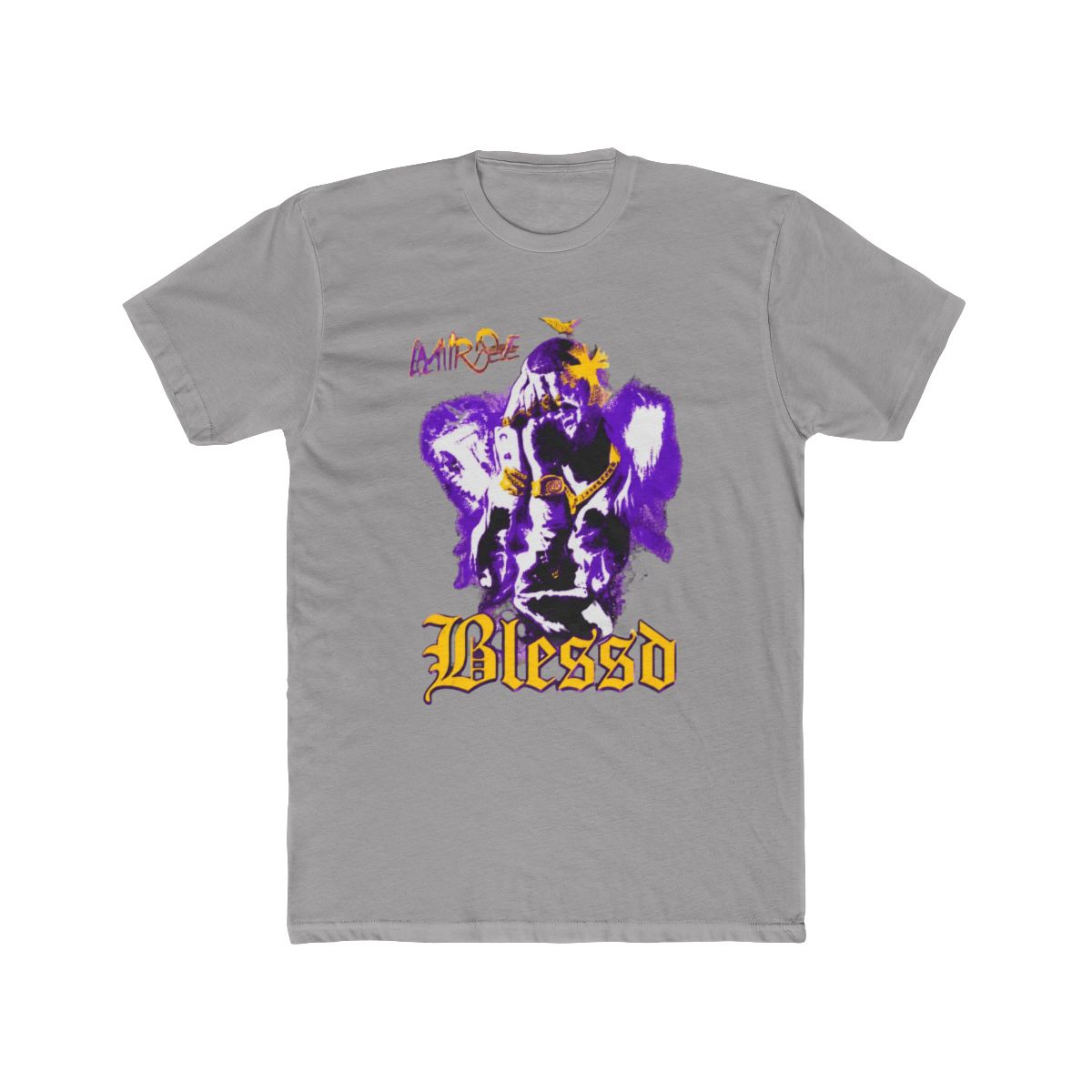 Purple Silhouette Colombian Rapper Baseball T Shirt | Blessd - Official T-Shirts merchandise